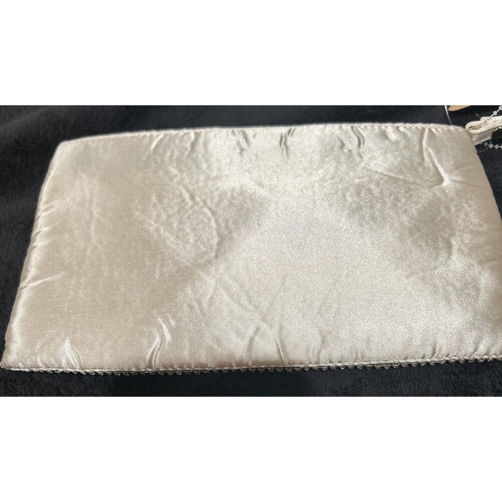 Nwt Marbella And Ashford Champagne Gold Wristlet clutch Purse Sparkly Jeweled - Picture 6 of 8